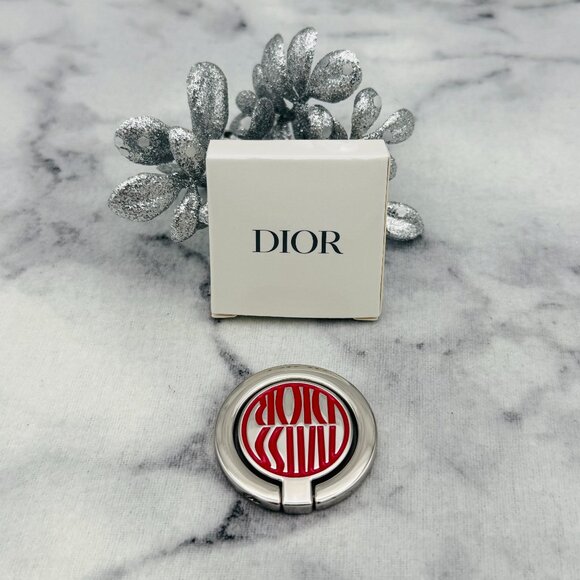 Dior Smartphone Ring, Miss Dior Pink and Silver Round Steel Grip, 1.5 in - NEW - Picture 5 of 9
